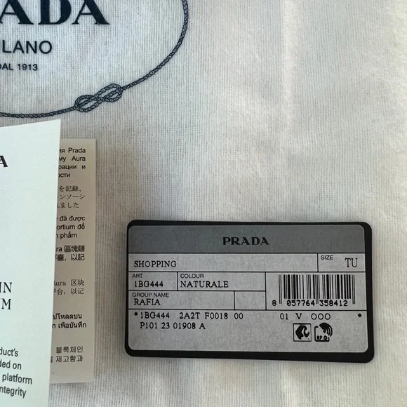 ❌❌SOLD! New Prada Raffia Small Tote - Picture 10 of 10